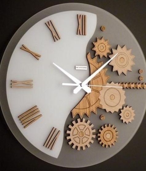 Diy Wall Clock Ideas, Diy Wall Clock, Retro Wall Clock, Cool Clocks, Diy Clock Wall, Wall Clock Design, Modern Clock, Clock Art, Unique Wall Clocks