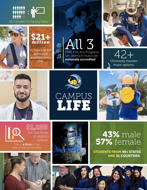 Excellent infographic for college recruitment view book, brochure or flier. College Recruitment Poster, College Admissions Poster, College Recruiting Graphics, College Recruiting Sports Tips, College Brochure Design, College Ads, College Newsletter, School Infographic, University Brochures