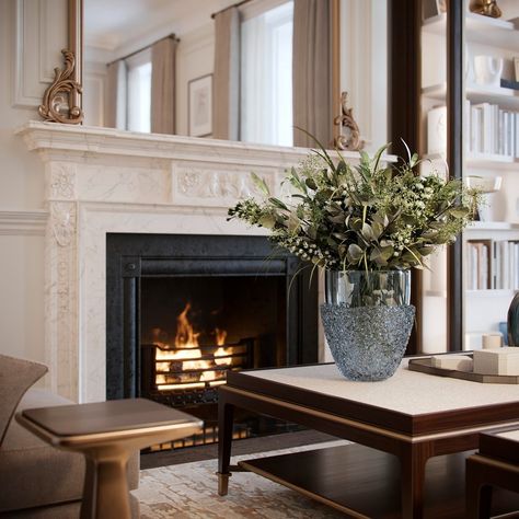 Laura Hammett CGIs — ArcMedia Architectural Visualisation Laura Hammett Interiors, Laura Hammett, London Townhouse, Property Development, Fireplace Design, Contemporary Living, Wall Paint, Luxury Interior Design, Interior Design Projects