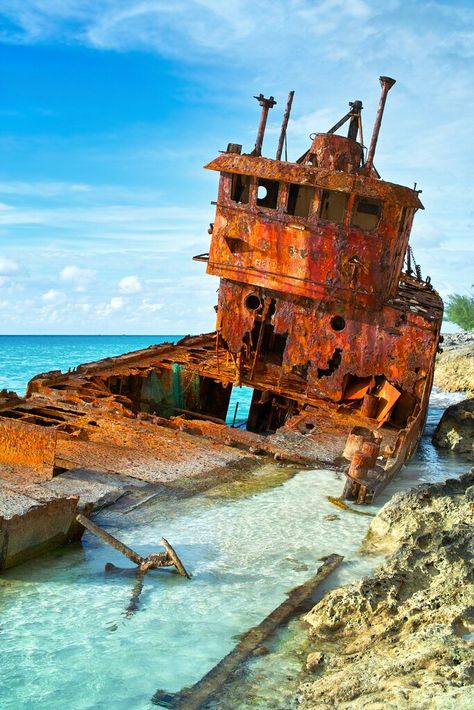 Bimini Shipwreck Bimini Bahamas, Urban Exploring, Abandoned Ships, World Images, Shipwreck, Abandoned Buildings, Nassau, Oh The Places Youll Go, Abandoned Places