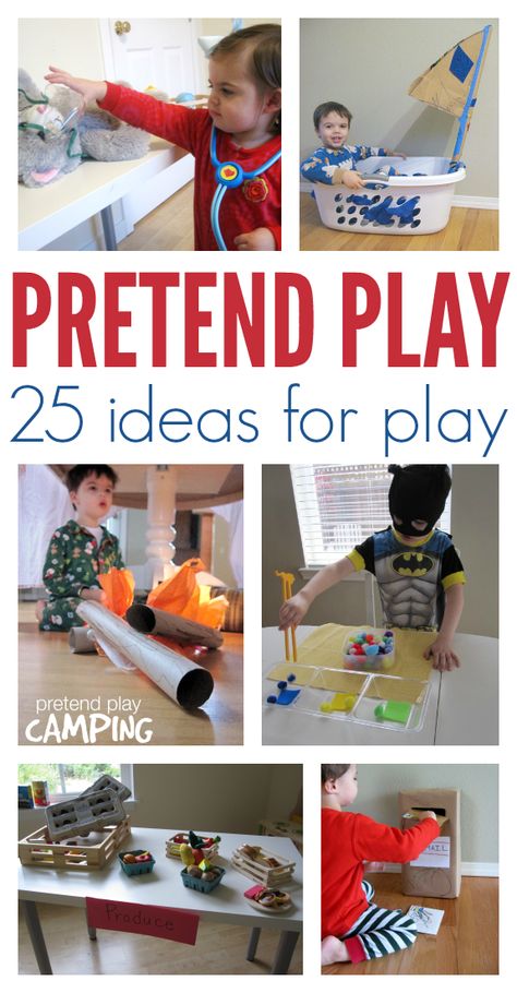 25 easy pretend play ideas for everyday play Kids Role Play Ideas, Dramatic Play Toddlers, Learning Tips, Dramatic Play Area, Dramatic Play Preschool, Dramatic Play Centers, Hollywood Party, Play Centre, Education Kindergarten