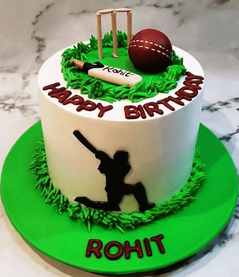 Cricket Cake Ideas, Cricket Theme Cake For Men, Cake For Cricket Lovers, Cricket Theme Cake Birthdays, Cricket Cakes For Boys, Cricket Cake Design, Cricket Birthday Cake, Cricket Theme Cake, Bon Voyage Cake