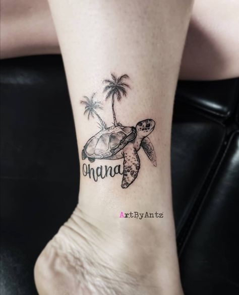 Loc Updo, Palm Tree Tattoo, Watercolour Flowers, Turtle Tattoo, Tree Tattoo, Loc Styles, I'm In Love, Future Tattoos, Cute Tattoos