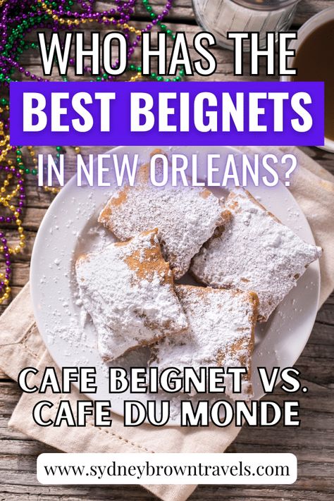 Cafe Du Monde New Orleans, Beignets New Orleans, Cafe Beignet New Orleans, New Orleans Beignets, Beignet Recipe, Louisiana Travel, Costa Maya, Big Easy, Travel Pins