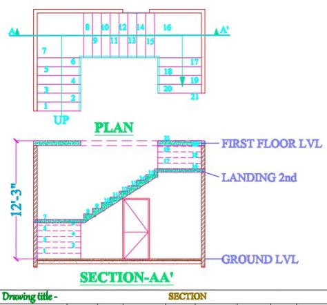 Stairs Section Architecture, Stairs Plan Drawing, Staircase Section Detail, Stairs Section, Circular Plan, Stairs Floor Plan, Interior Shop Display, U Shaped Stairs, L Shaped Stairs