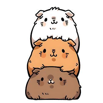 Cute Guinea Pig Drawings, Fluffy Guinea Pigs, Guinea Pig Drawing, Guinea Pig Illustration, Pig Tattoo, Pig Clipart, Guinea Pig Accessories, Pig Painting, Pig Pictures