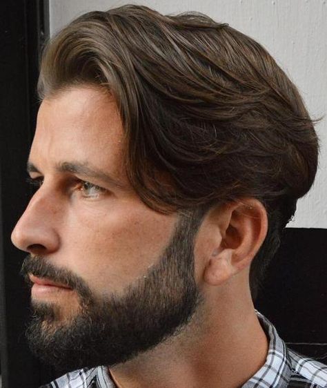 Medium Tapered Haircut With Beard Mens Medium Length Hairstyles, Mens Haircuts Medium, Professional Haircut, Beard Haircut, Mens Hairstyles Medium, Tapered Haircut, Men Haircut Styles, Corte De Cabelo Masculino, Mens Haircuts Short