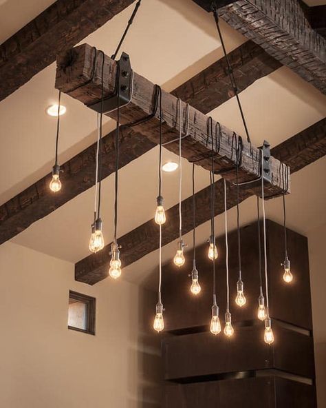 Whisper Rock Residence by Tate Studio Architects Dapur Rustic, Blitz Design, Rustic Kitchen Lighting, Rustic Light Fixtures, Interior Vintage, Rustic Lamps, Rustic Kitchen Decor, Rustic Chandelier, Industrial Lamp