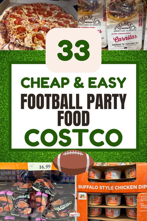 Are you hosting a tailgate party this football season? Do you need some game day food ideas? Costco has plenty of cheap and easy tailgate party foods that are sure to be a hit and can easily feed a crowd. From game day appetizers to finger foods to tailgate snacks to party snacks, you can buy at at Costco. Tailgate Birthday Party Food, Fun Tailgate Ideas, Cheap Football Party Food, Football Theme Party Ideas, Tailgate Food Ideas Easy, Tailgate Menu Ideas, Tailgate Party Foods, Tailgate Food Make Ahead Cold, Football Tailgate Food Ideas