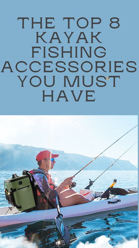 Are you looking to take your kayak fishing to the next level? Check out the top 8 accessories you need for next fishing adventure! Kayak Fishing Rod Holder, Diy Fishing Gear, Kayak Bass Fishing, Kayak Fishing Setup, Inflatable Fishing Kayak, Kayak Fishing Diy, Hobie Kayak, Fishing Rod Holders, Kayak Fishing Tips