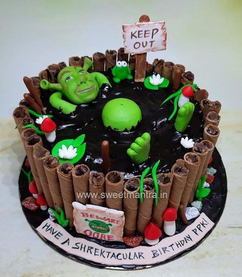 Shrek Birthday, Shrek Cake, Customised Cakes, Adult Birthday Cakes, Childrens Birthday Cakes, Cake Online, Cake Designs Birthday, Birthday Party Cake, Shrek