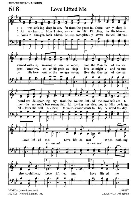 Love Lifted Me, Hymn Lyrics, Gospel Song Lyrics, Christian Hymns, Old Time Religion, Hymns Of Praise, Hymn Sheet Music, Hymn Music, Church Songs