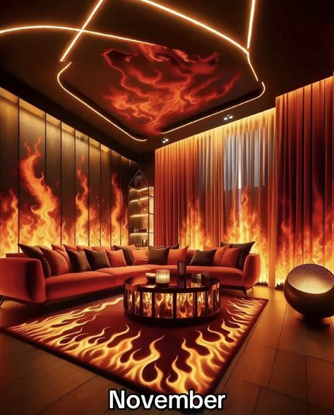 Fire Bedroom, Fire Element, Themed Room, Room Themes, Bedroom, Quick Saves