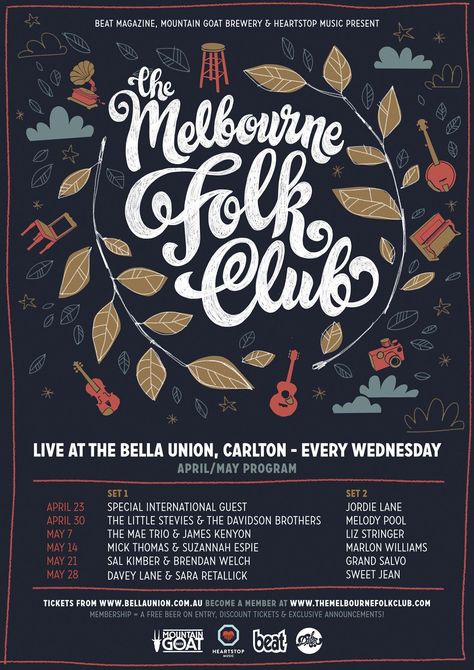 Australian music festival posters - Google Search #flyer #poster #illustration #vector #vectorillustraiton #template Music Festival Poster Design, Festival Poster Design, Movie Festival, Folk Music Festival, Posters Typography, Posters Illustration, Culture Festival, Trendy Music, Music Poster Ideas