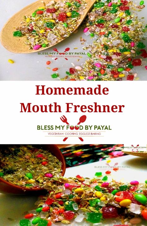 mouth freshener at home | mukhwas | homemade breath freshener - Bless My Food By Payal Mouth Freshner Ideas, Mukhwas Recipe Indian, Herbs Recipes, Breath Freshener, Vegetarian Platter, Mouth Freshener, Frozen Lemon, Roasted Fennel, Vegetarian Indian