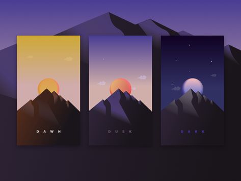 Dawn. Dusk. Dark | Illustration Dawn Illustration, Dark Illustration, Dusk Sky, Church Graphics, Motion Graphics Inspiration, Dawn And Dusk, Dusk Till Dawn, Learning Graphic Design, City Illustration