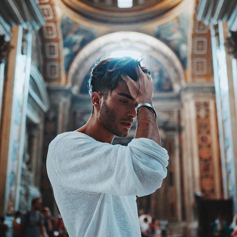 TONI MAHFUD† on Instagram: “St. Peter's Basilica, Vatican. Wow!! † #Vatican #italy #rome #blessed #TONIxROME” Toni Mahfud Aesthetic, Toni Mahfud, Its A Mans World, Male Photography, The Perfect Guy, Mans World, Poses For Men, His Hands, Male Models