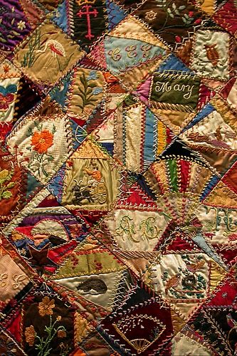 294878386_2d7384c6b9 Crazy Quilting, Crazy Quilts Patterns, Crazy Quilt Stitches, Crazy Quilt Blocks, Crazy Patchwork, Old Quilts, Patchwork Quilting, Crazy Quilt, Antique Quilts