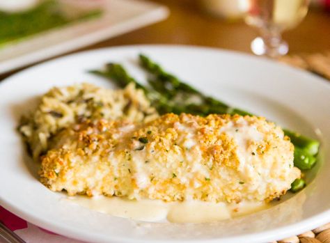 Looking for easy halibut recipes? This elegant make-ahead dinner is the perfect kid-friendly special occasion meal. Prep it early and just bake it when you're ready. Halibut Recipes Baked, Crusted Halibut, Pool Food, Butter Cream Sauce, Mermaid Food, Halibut Recipe, Halibut Recipes, Butter Pasta, Special Occasion Food