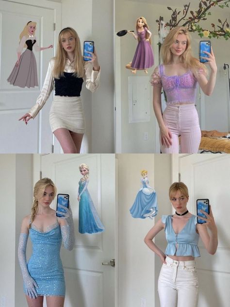 Disney Princess Inspired Outfits, Mode Harajuku, Disney Bound Outfits Casual, Princess Inspired Outfits, Disney Princess Outfits, Disney Themed Outfits, Cute Disney Outfits, Disneyland Outfits, Trendy Halloween Costumes