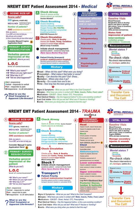 Medical & Trauma Assessment Emt Medical Assessment Scenarios, Emt Medical Assessment, Emt Study Medical Mnemonics, Nremt Emt Patient Assessment, Emt School Notes, Patient Assessment Emt Cheat Sheets, Emt Respiratory Emergencies, Emt Basic Study, Paramedic Mnemonics