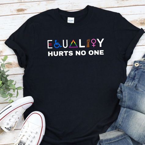 Pride Stuff, Human Rights Day, Womens Equality, Equality Shirt, Custom Birthday Shirts, Racial Equality, Human Right, Gender Equality, Equal Rights