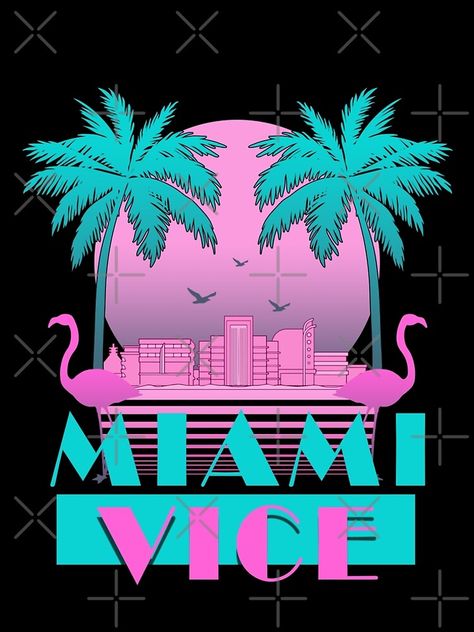 "Miami Vice - Retro 80s Design" A-Line Dress by KelsoBob | Redbubble Miami Party Dress, Miami Beach Party Outfit, Miami Vice Graphic Design, Gta Miami Vice, Miami Vice Logo, Miami Vice Birthday Party Theme, Miami Vibes Party, Miami Vice Party Decorations, 80s Beach Party