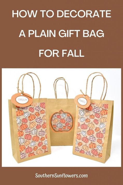 Paper Bag Decoration, Fall Cutouts, Homemade Gift Bags, Fall Dressing, Brown Paper Lunch Bags, Libra Gifts, Decorated Gift Bags, Fall Candy, Paper Lunch Bags