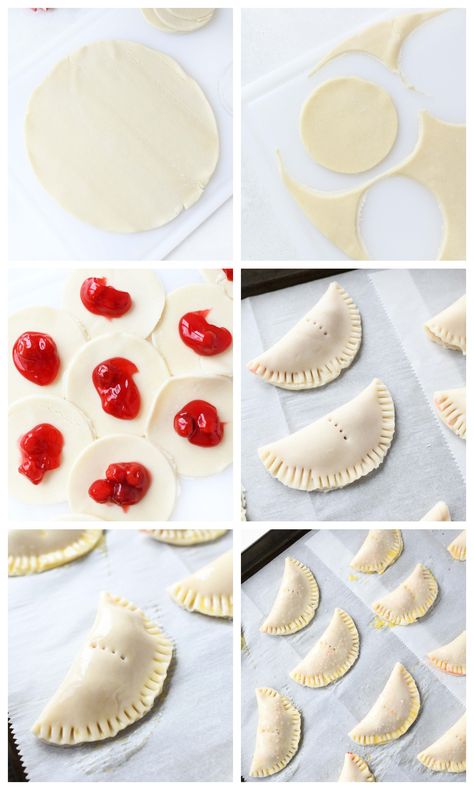 Mini Cherry Hand Pies, Fried Cherry Hand Pies, Cherry Empanadas Easy, Handheld Pies Desserts, Hand Held Fruit Pies, Small Hand Pies, How To Make Hand Pies, Mini Hand Pies Easy, Cherry Hand Pies With Pie Crust