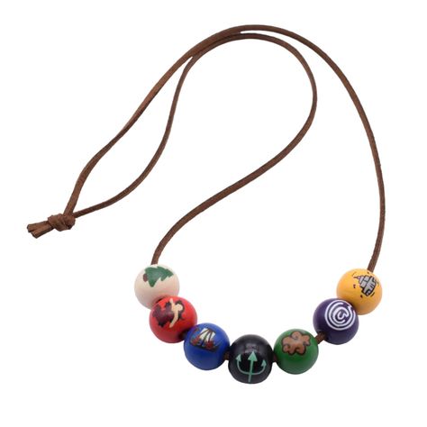 PRICES MAY VARY. ✅ FANMADE CREATION – This necklace was created by a fan of the books and represents Annabeth Chase colorful wooden bead amulet. The Camp Necklace is given to each Camp Half-Blood camper at the end of each summer at Camp Half-Blood. The head councilors vote on the biggest event of the year and paint it on a bead. ✅ ELEGANT DESIGN – There are five beads on Annabeth Chase's necklace at the start of The Lightning Thief, from the years before Percy Jackson's arrival at Camp Half-Bloo Diy Percy Jackson Necklace, Pjo Bead Necklace, Percy Jackson Bead Necklace, Annabeth Chase Necklace, Percy Jackson Earrings, Pjo Necklace, Pjo Necklaces, Chb Necklace, Annabeth Necklace