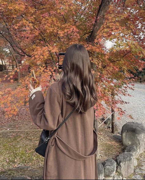 Orange Leaves, A Photo, A Woman, Orange, Hair