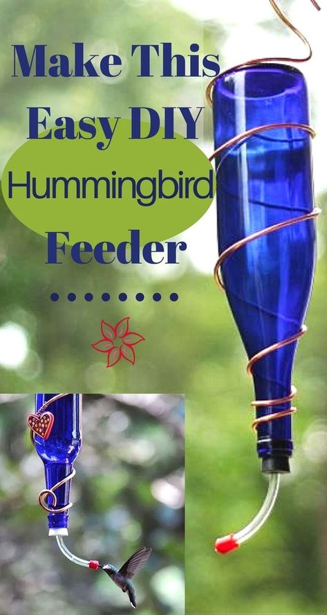 Homemade Hummingbird Feeder, Diy Hummingbird Feeder, Wine Bottle Bird Feeder, Container Water Gardens, Wine Bottle Wind Chimes, Old Wine Bottles, Homemade Bird Feeders, Empty Wine Bottles, Succulent Centerpieces