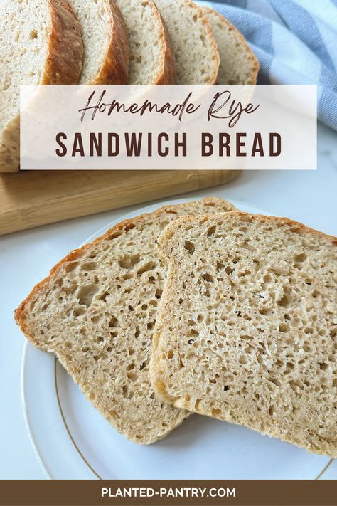 This delicious Homemade Rye Bread recipe comes together in just a few hours with no kneading and a few staple ingredients! So easy, you'll never want the store-bought stuff again. Rye Sandwich Bread Recipe, Wheat Free Rye Bread Recipe, Homemade Rye Bread Recipes, Rye Bread Recipes Homemade, Rye Tortilla Recipe, Easy Rye Bread Recipe, Gluten Free Rye Bread Recipe, Rye Flour Recipes, No Knead Rye Bread Recipe