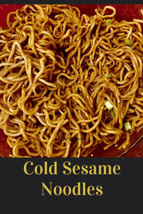 Seasame Noodles, Cold Noodles Recipes, Spicy Noodles Recipe, Sesame Noodle Salad, Sesame Noodles Recipe, Cold Sesame Noodles, Sesame Noodles, Cold Noodles, Garlic Noodles