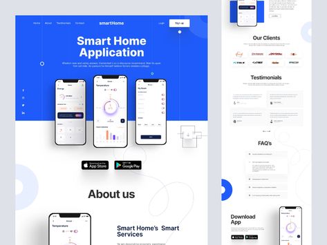 mobile app landing page Mobile App Landing Page, Ui Ux Design Trends, Personal Website Design, Mobile Landing Page, Ux Design Trends, Creative Market Design, App Promotion, 404 Pages, Directory Design