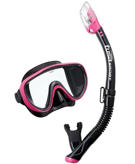 This TUSA diving mask and snorkel set is great for beginner snorkelers, but also great for scuba divers looking for a matching combo. The mouthpiece is angled to fit comfortably, no matter the shape of your face. Looking for more options? Click through to check out our complete list for best scuba diving and snorkel masks for women! #TravelFashionGirl #TravelFashion #PackingTips #scubadivingmask #scubadivingtips #scubadivinggear Scuba Diving Mask, Diving Wetsuits, Dive Mask, Scuba Diving Equipment, Best Scuba Diving, Snorkel Mask, Scuba Gear, Snorkels, Snorkel Set