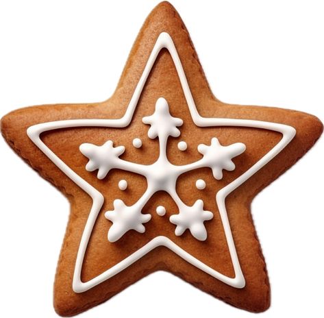 Gingerbread Star Cookies, Star Gingerbread Cookies, Star Christmas Cookies, Star Cookies Decorated, Gingerbread Stars, Christmas Emojis, Tiki Christmas, Gingerbread Star, Cookies Png