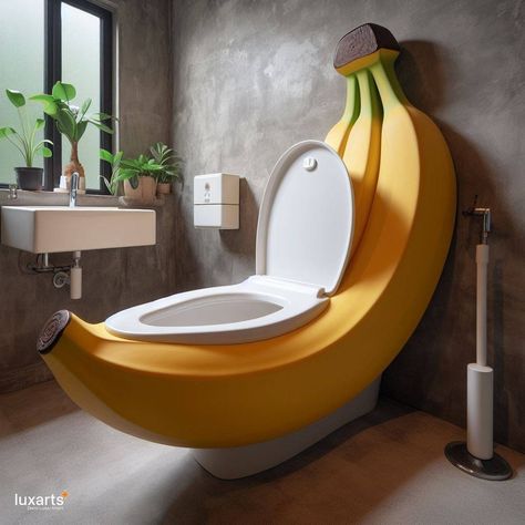 Fruit Inspired Toilet 🍉🚽 #FruitToilet #FreshFlush #TropicalComfort Bring a taste of the tropics to your bathroom with the Fruit Inspired Toilet. Featuring vibrant designs inspired by juicy fruits, this toilet adds a refreshing and colorful touch to your restroom decor. Elevate your bathroom experience with the Fruit Inspired Toilet, where every flush is a burst of fruity freshness. 🌟🍍🚽 https://luxarts.net/fruit-inspired-toilet/ Unusual Toilets, Crazy Bathroom, Crazy Bathrooms, Cool Toilets, Toilet Design Modern, Small Full Bathroom, Weird Furniture, Crazy Houses, Rose Sketch