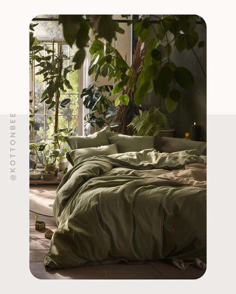 Hello Green Lovers! 🌿 Are you ready to transform your bedroom into a cozy, earthy sanctuary? 🛌 Our moss bedding inspo carousel is here to inspire you. 🍀💫 Swipe left to explore the magic of moss bedding, perfectly paired with an array of calming plants on a backdrop. It's not just a design choice, it's a lifestyle. 💥 Create your own haven, let the tranquility of nature seep into your space. . . . #MossBeddingInspo #EarthyVibes #GreenLiving #BedroomBliss #InteriorInspo #interiors #MinimalistH... Moss Bedding, Calming Plants, Hello Green, Bedroom Bliss, Interior Inspo, Green Living, Carousel, House Colors, The Magic