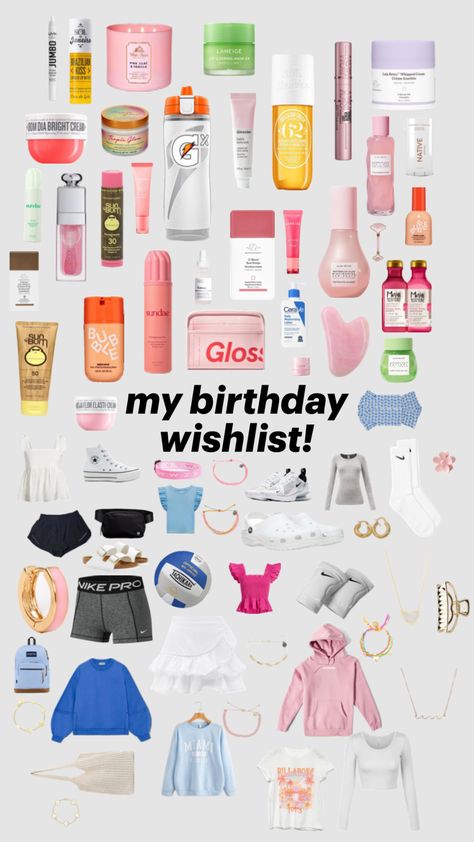 #preppy #birthday #wishlist #birthdaywishlist #outfitinspo #beauty Preppy Gifts For Friends, Preppy Birthday Basket, Preppy Birthday Wish List, Preppy Birthday Wishlist Ideas, Preppy Birthday Wishlist Paper, Cheap Preppy Gifts, Birthday Wishlist Preppy, Preppy Birthday List, Preppy Birthday Presents