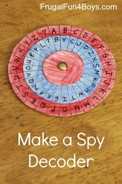 Make a spy decoder - this decoder has 27 different codes in one!  Perfect for sending encrypted messages to friends! Spy Decoder, Breakout Games, Ela Games, Spy School, Abstract Thinking, Vacation Bible School Craft, Spy Kit, Spy Birthday Parties, Steam Ideas