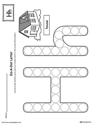 Letter H Do-A-Dot Worksheet Worksheet.The Letter H Do-A-Dot Worksheet is perfect for a hands-on activity to practice recognizing the letters of the alphabet and differentiating between uppercase and lowercase letters. Letter H Activities For Preschool, Letter H Activities, Letter H Crafts, Letter Worksheets For Preschool, Dot Letters, Kindergarten Letters, Dot Worksheets, Tracing Worksheets Preschool, Alphabet Worksheets Preschool