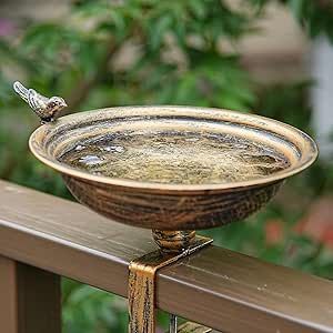 Master Patio, Metal Bird Bath, Outdoor Deck Decorating, Texas Landscape, Modern Rustic Living Room, Bird Bath Fountain, Deck Designs Backyard, Bird Stand, Deck Railing