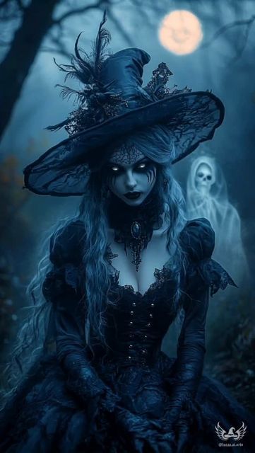 Jose Antonio Lucas on Instagram: "The coven is gathering... just in time for Halloween. Are you ready for the magic?
. 
. 
. 
. 
. 
. 
. 
. 
. 
. 
. 
. 
. 
. 
. 
#fantasy #witch #halloween #witchinghour #Spooky #witchcraft #magical #aiart" Coven Aesthetic, Story Wattpad, Gif Terror, Steampunk Woman, Mystic Illustration, Witch Pictures, Witch Coven, Dark Evil, Fantasy Witch