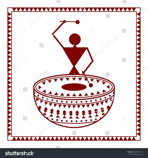 Find Indian Tribal Painting Warli Painting stock images in HD and millions of other royalty-free stock photos, 3D objects, illustrations and vectors in the Shutterstock collection. Thousands of new, high-quality pictures added every day. Warli Paintings Easy, Warli Art Easy, Warli Paintings, Worli Painting, Warli Painting, Warli Art, Easy Canvas, Easy Canvas Art, Indian Folk Art