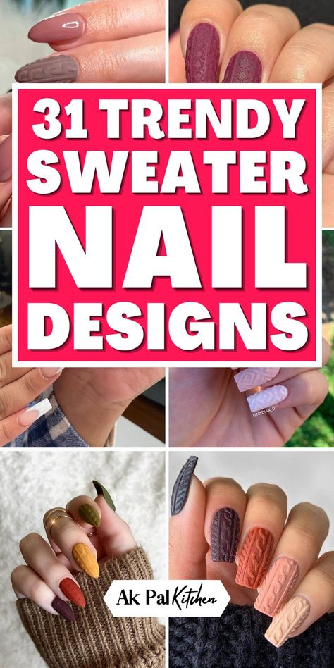 Get cozy with these stunning sweater nail designs! From classic Brown and white sweater nails to bold red and pink sweater nails, this Holiday sweater nails collection has everything you need for a chic winter look. Learn how to create 3D sweater nails with easy tutorials, or try out knitted sweater nail art for a unique twist. Perfect for fall and winter sweater nail art, these sweater French tip nails and Christmas sweater nail art ideas will keep your manicure on-trend all season long! Sweater French Tip Nails, White Sweater Nails, Pink Sweater Nails, Red And Pink Sweater, Pink Sweater Fall, Sweater Nail Art, Christmas Sweater Nails, Nails Collection, Chic Nail Art