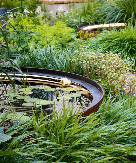 Fredrikstad, Modern Pond, Garden Pond Ideas, Raised Pond, Ponds For Small Gardens, Garden Pond Design, Garden Water Feature, Pond Ideas, Sensory Garden