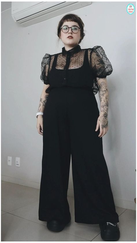 Modern Gothic Fashion Plus Size, Edgy Office Outfit Midsize, Pear Shaped Outfits Goth, Proffesional Goth Outfits, Plus Size Goth Office Fashion, Teacher Outfit Inspo Plus Size, Goth Professional Outfits Plus Size, Plus Size Alt Fashion Work, Goth Business Casual Work Outfits Plus Size