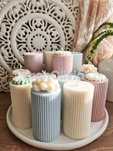 Handmade Candles Diy, Fancy Candles, Diy Candles Homemade, Homemade Scented Candles, Making Candles Diy, Candles Diy, Diy Candles Scented, Candle Crafts Diy, Creative Candles