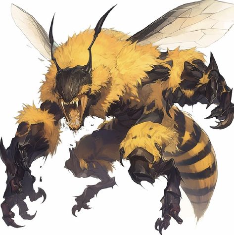 Wasp Monster, Feywild Creatures, Godzilla Final Wars, Buff Monster, Npc Ideas, Creature Ideas, Hilarious Stories, Creature Fantasy, Monster Artwork